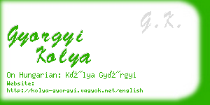 gyorgyi kolya business card